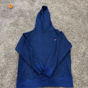 Levi's Blue and Black Patterned Hoodie